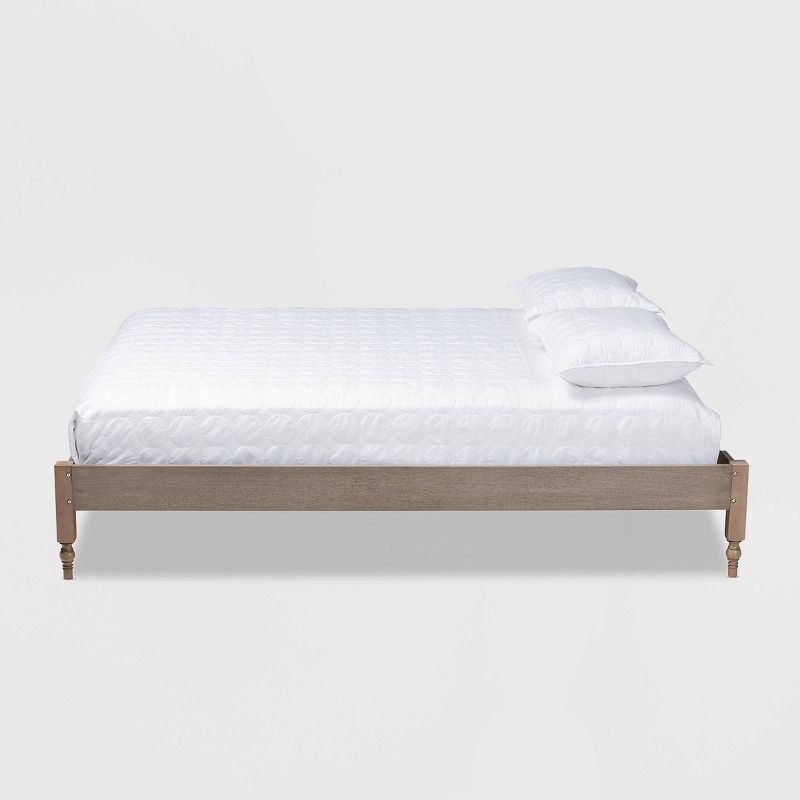 Laure French Bohemian Wood Platform Bed Frame - Baxton Studio, 3 of 11