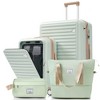 2/3/4 PCS Luggage Set, 20"+24"+28" Suitcase with USB Port, Cup Holder, Travel Duffel Bag & Wet-Dry Toiletry Bag, Carry-On / Checked - ModernLuxe - 2 of 4