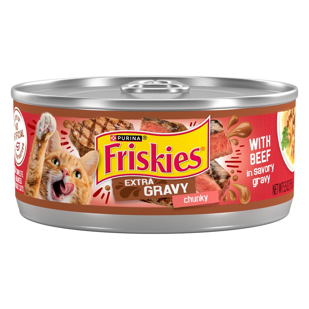 UPC 050000293315 product image for Purina Friskies Extra Gravy Chunky Wet Cat Food with Beef In Savory Gravy - 5.5o | upcitemdb.com