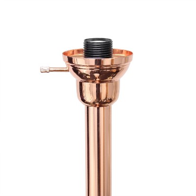 Elegant Rose Gold Torchiere Floor Lamp with Adjustable Reading Lights