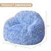Bean Bag Chair, Adult Bean Bag Couch with Armrest, Soft Fluffy Faux Fur Beanbag Chair, Plush Lazy Sofa High-Density Foam Floor Sofa for Living Room - 2 of 4
