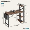 Bestier 44” Gaming Desk with LED Lights, PC Gamer Desk with 4 Tier Adjustable  Shelves & Storage Bag, Computer Office Desk for Small Spaces - 4 of 4