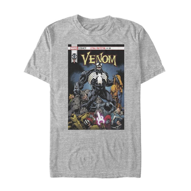 Men's Marvel Venom Lethal Protector Pile T-Shirt, 1 of 5