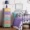 Sorbus Narrow 6 Drawers Nightstand with Steel Frame, Wood Top, Easy Pull Fabric Bins for Home, Bedroom, Office & Dorm - 2 of 4