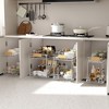 2-Tier Pull-Out Organizer under Cabinet Storage for Kitchen with Wooden Handle - 3 of 4