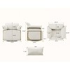 360° Swivel Accent Chair with Gold Metal Frame, Fluffy Upholstered Armchair for Living Room or Bedroom, Modern Square Lounge Chair-Maison Boucle - 4 of 4