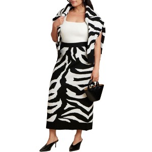 ELOQUII Intarsia Maxi Skirt - 1 of 4