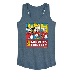 Women's - Disney - Firefighter Mickey & Friends Graphic Racerback Tank - 1 of 4