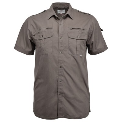 Foxfire Men's Short Sleeve Button Down Cotton Safari Shirt