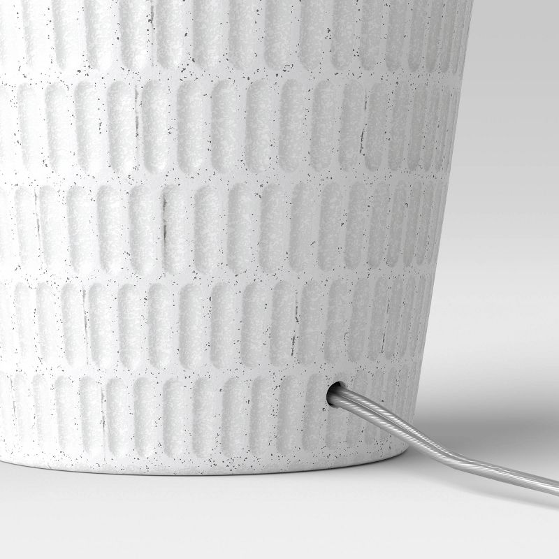 Ceramic Textured Table Lamp Base White - Threshold™, 4 of 11