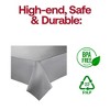 Smarty Had A Party 54" x 108" Silver Rectangular Plastic Tablecloths - 96 pcs - 4 of 4