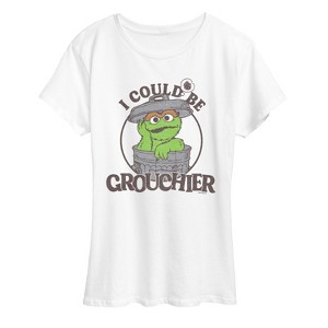 Women's - Sesame Street - I Could Be Grouchier Oscar Short Sleeve Graphic T-Shirt - 1 of 4