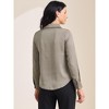 INSPIRE CHIC Women's Satin Collar V Neck Long Sleeve Office Dressy Blouse - 4 of 4