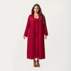 Anna-Kaci Lounge Women's Plus Size Long Robe Set with Soft Draped Silhouette and Smooth Flowing Fabric for an Layered Lounge Look - 2 of 4