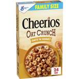 General Mills Family Size Cheerios Oat Crunch Oats Honey Cereal - 24oz