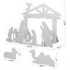 Sandinrayli Outdoor Lighted Nativity Set with 20 LED Lights, Holiday Yard Lawn Garden Decoration - 4 of 4