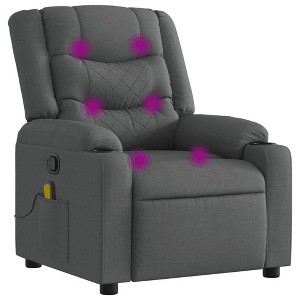 vidaXL Massage Recliner Chair Dark Grey - 1 of 4