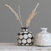 Storied Home Terracotta Vase with Wax Relief Dots, Black and Natural - 2 of 4