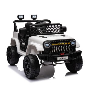 Kids Ride On Truck Car with Remote Control, 12V Battery Powered Electric Car with Spring Suspension, MP3 Player, LED Light, 3 speed for Boys Girls 3+ - 1 of 4