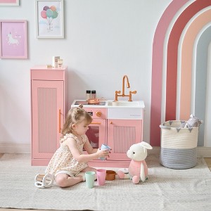 Teamson Kids Little Chef Chester Wooden Play Kitchen with Large Oven & Fridge Learning-Focused Set, 12 Accessories - 1 of 4