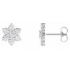 Pompeii3 1/2 Ct Diamond 7-Stone Studs 14k White Gold Women's Earrings - 2 of 3
