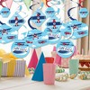 Big Dot of Happiness Taking Flight - Airplane - Vintage Plane Baby Shower or Birthday Party Hanging Decor - Party Decoration Swirls - Set of 40 - 2 of 4