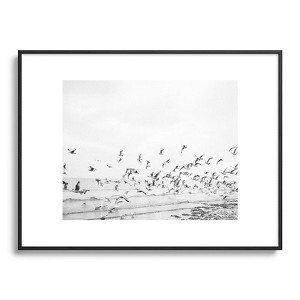 raisazwart Seagulls Coastal 18"x24" Black Metal Framed Art Print - Deny Designs - 1 of 4