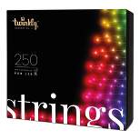 Twinkly Strings App-Controlled LED Christmas Lights 250 RGB (16 Million Colors) 65.6 feet Green Wire Indoor/Outdoor Smart Lighting Decoration (4 Pack)