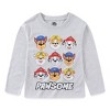 Paw Patrol Nickelodeon Boys Long Sleeve Shirt 3 Pack for Toddler and Big Kids - 2 of 4