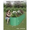 1 Pack Raised Garden Bed Kit, Galvanized Planter Garden Boxes Outdoor, Oval Large Metal Garden Bed for Vegetables Flowers - 2 of 4