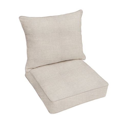 Sunbrella 2pc Outdoor Deep Seat Pillow And Cushion Set Silver Gray : Target