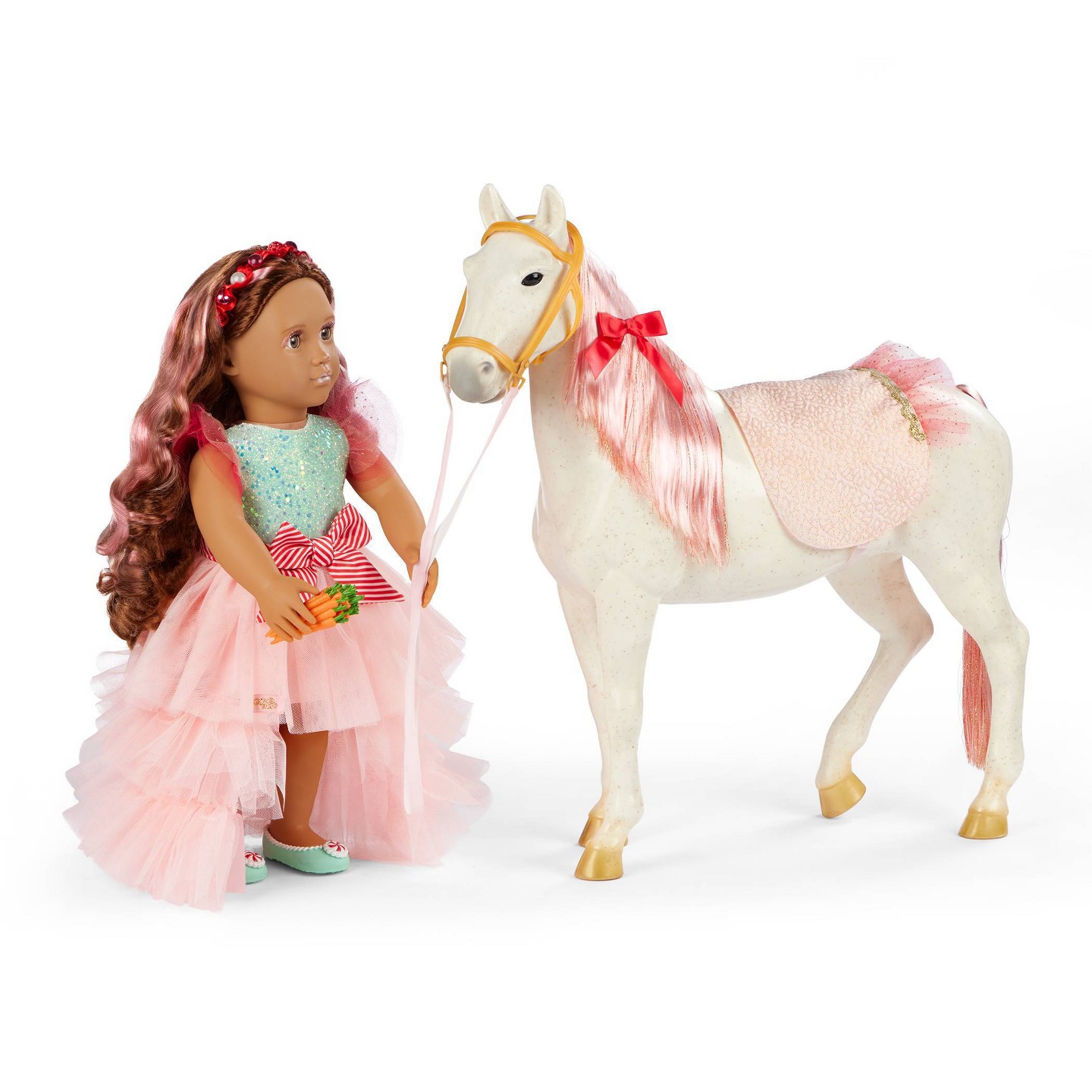 Аксессуары для кукол Our Generation Glisten 20" Holiday Toy Horse and Accessories for 18" Dolls — фото 2