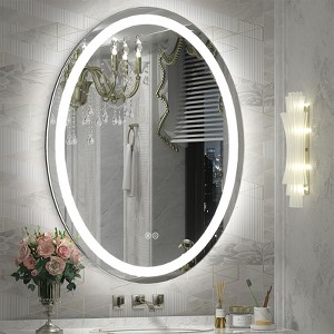Apmir Super Bright 192 LEDs/m Lighted Anti-Fog Oval Wall Mirror in Tempered Glass, 3-Year Warranty - 1 of 4