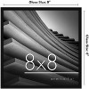 Americanflat 8x8 Picture Frame - Streamline Collection - Thin Border Square Frame for Tabletop and Wall Display - Black - 2 of 4
