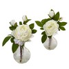 Nearly Natural 11-in Peony with Vase (Set of 2) - image 2 of 3