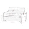 Loveseats Sofa Bed With Side Storage Bag Adjustable Backrest 105° - 180° Copper Nail Decoration Type C USB Charging Pull-Out Bed For Living Room - 4 of 4