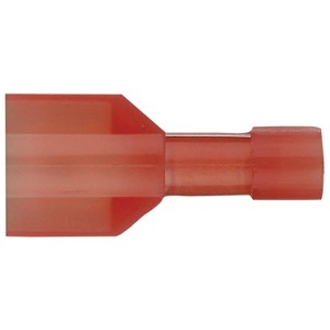 Install Bay® Nylon Fully Insulated Male Quick Disconnects, 100 Count (22–18 Gauge; Red) - 1 of 1