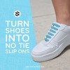 The Original Stretchlace No-Tie Silicone Elastic Shoelaces – Light Blue Tieless Shoe Laces (1 Set) - 4 of 4