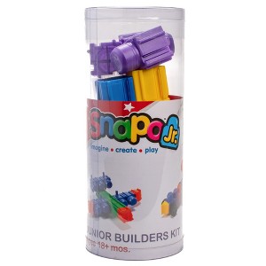 Snapo Jr. Starter Set - 25 pcs - Colorful Blocks & Wheels, Age 18mo+ - 1 of 4