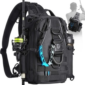Fishing Backpack with Rod Holder, Lightweight Sling Bag Storge Gear and Equipment - 1 of 4