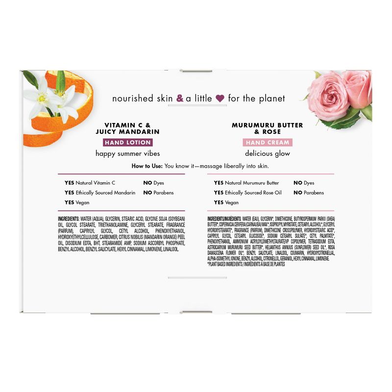 Love Beauty and Planet Vitamin C and Juicy Mandarin, Murumuru Butter and Rose Hand Lotion and Cream Set - 1oz/2ct, 2 of 4