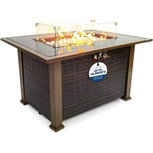 SereneLife Outdoor Propane Gas Fire Pit Table - SLNFLG44.5 - 1 of 4