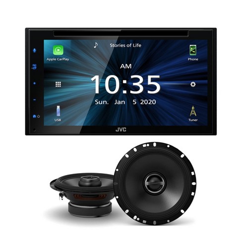 Jvc Kw-v660bt Touchscreen Receiver Compatible With Carplay & Android Auto Bundled With A Pair Of S-s65 6.5" Coaxial Speakers : Target