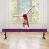 Costway 7.5 ft High and Low Gymnastics Beam with 3 Heights Heavy Duty Metal Legs & Wheels Purple/Blue/Pink - 2 of 4