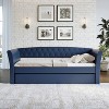 Twin Odessa Faux Leather Upholstered Sofa Daybed with Trundle - Eco Dream - 3 of 4