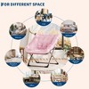 COZONY Rabbit Fur Saucer Chair Foldable Lounge Chair With Metal Frame, 300 lb Capacity for Bedroom Dorm Living Room - 4 of 4