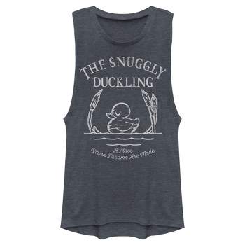 Juniors Womens Tangled Snuggly Duckling Motto Festival Muscle Tee