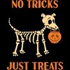 Men's Design By Humans No Tricks Just Treats Cute Halloween Dog Skeleton By rawresh6 T-Shirt - 2 of 2