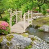 Outsunny 7.5' Wooden Arch Garden Bridge, Safety Rails for Backyard Ponds, Creeks, Streams - 3 of 4