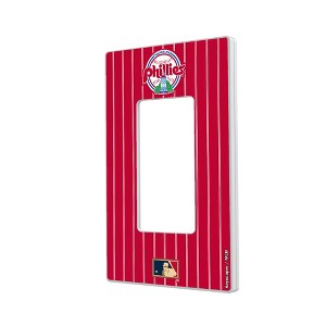MLB Cooperstown East Teams Pinstripe Hidden-Screw Light Switch Plate for Single Rocker - 1 of 4